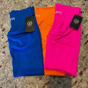 Women's Diosafit gym shorts - Blue, Orange, Pink